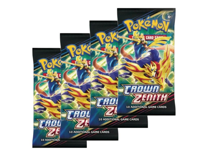 Pok¨¦mon Sword & Shield Crown Zenith Booster Pack 4x Lot (Artwork May Vary)