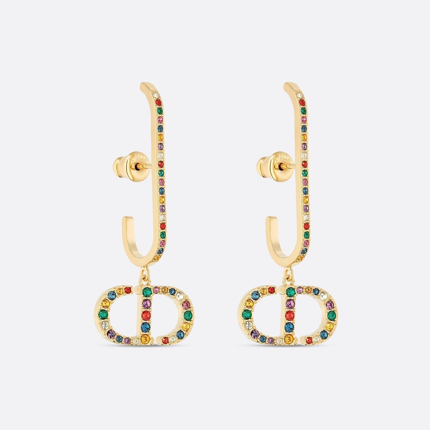 Dior 30 Montaigne Crystals 18K Gold Earrings