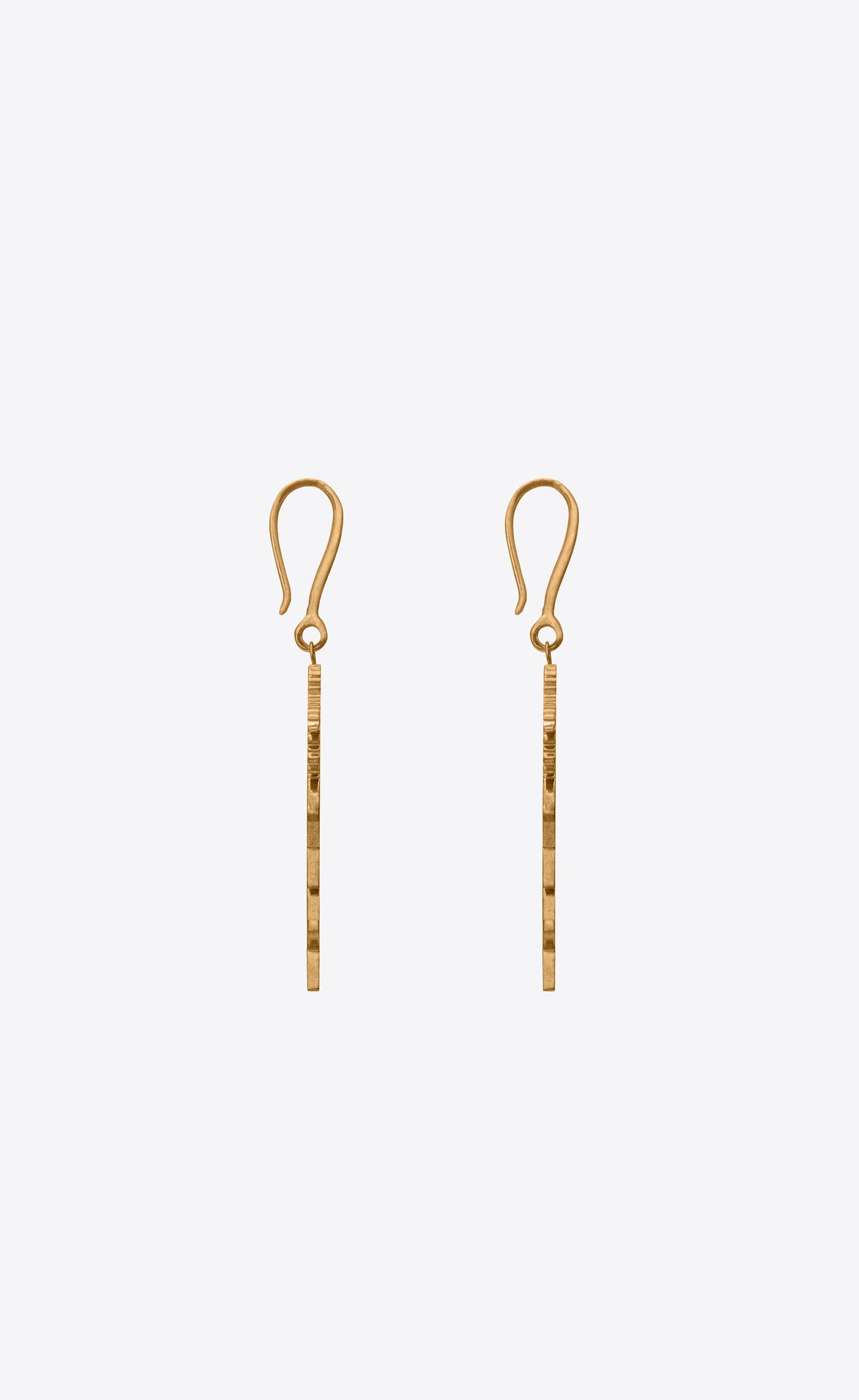 YSL Monogram Palmier Statement 18K Gold Earrings