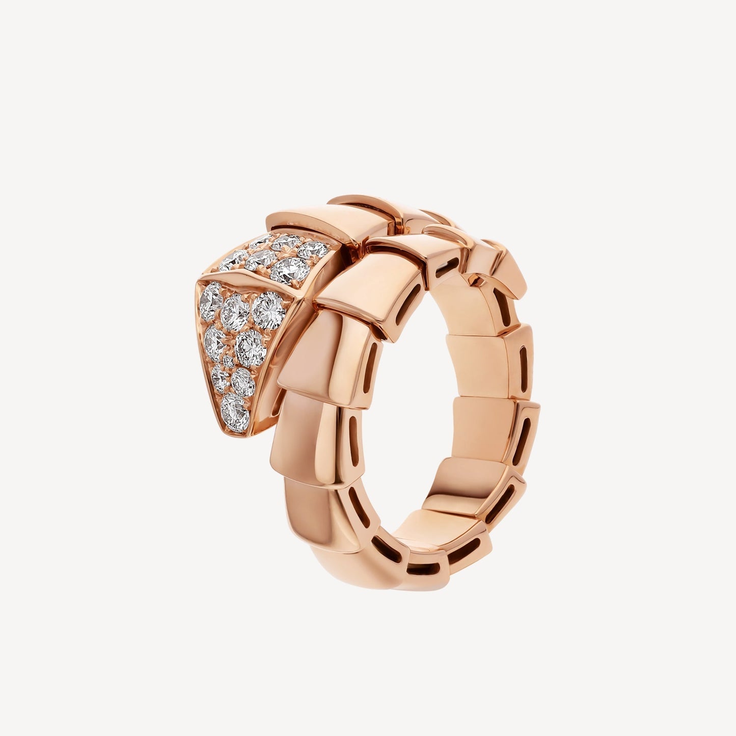 Bvlgari Serpenti Viper Head Diamond 18K Gold Ring