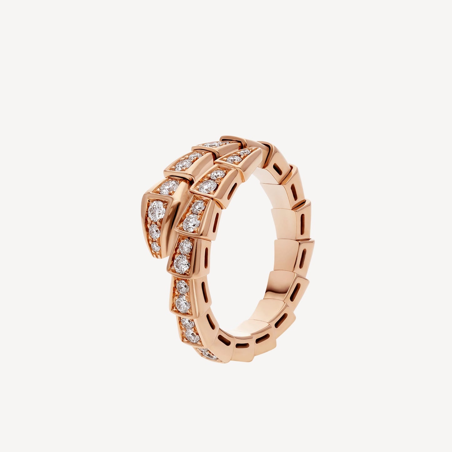 Bvlgari Serpenti Viper Pave Diamond 18K Gold Ring
