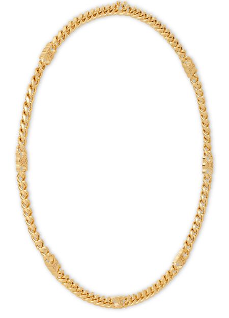 Dior Celine Small Gourmette 18K Gold Necklace