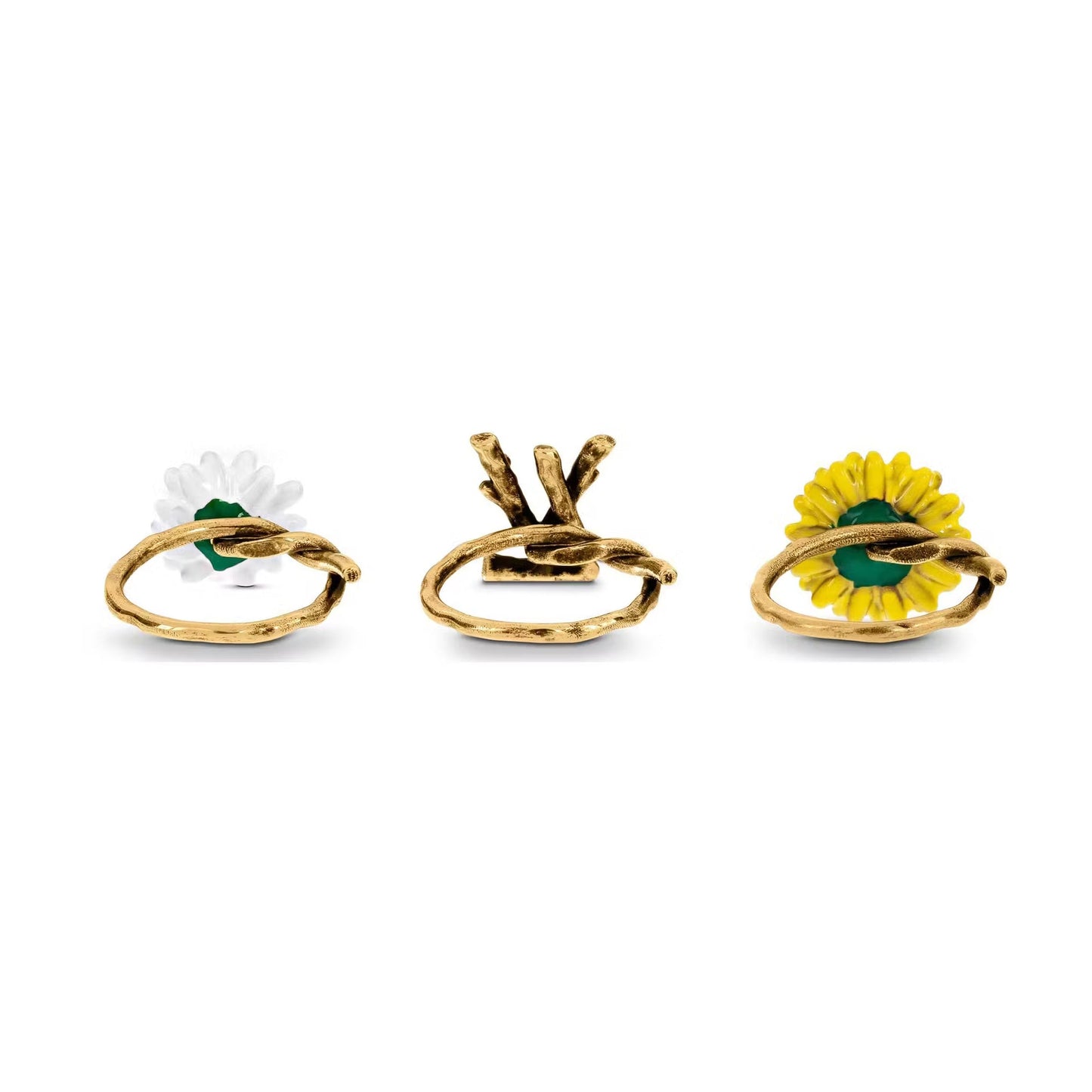 Louis Vuitton Gardening Set of Three 18K Gold Ring