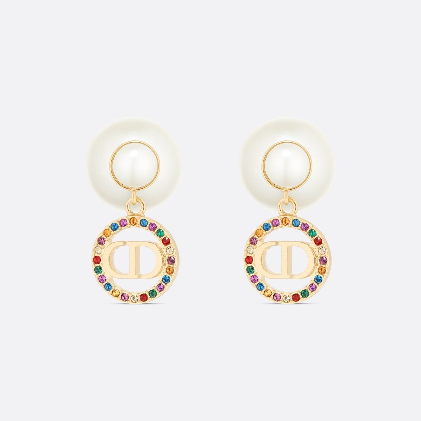 Dior Tribales Multicolor Crystals 18K Gold Earrings