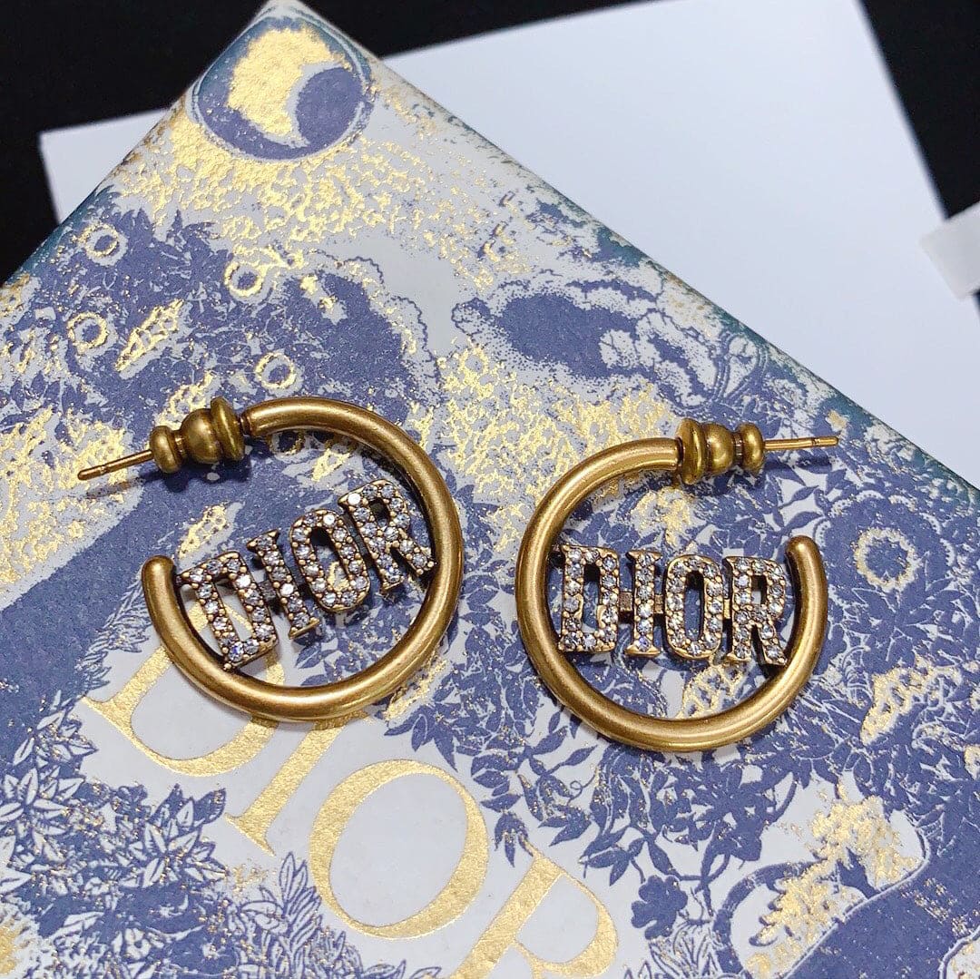 Dior 30 Montaigne Hoop 18K Gold Earrings