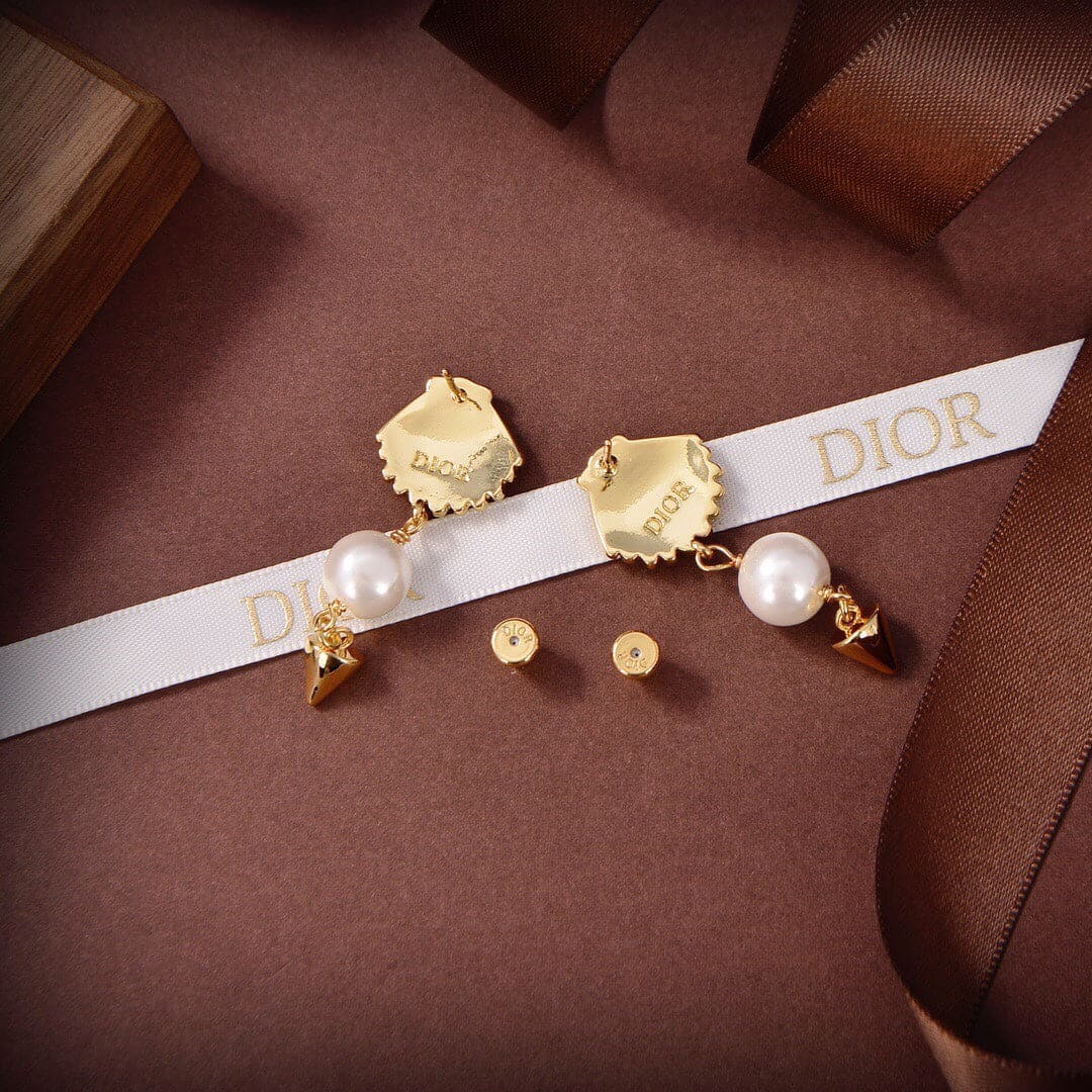 Dior Sea Garden 18K Gold Earrings