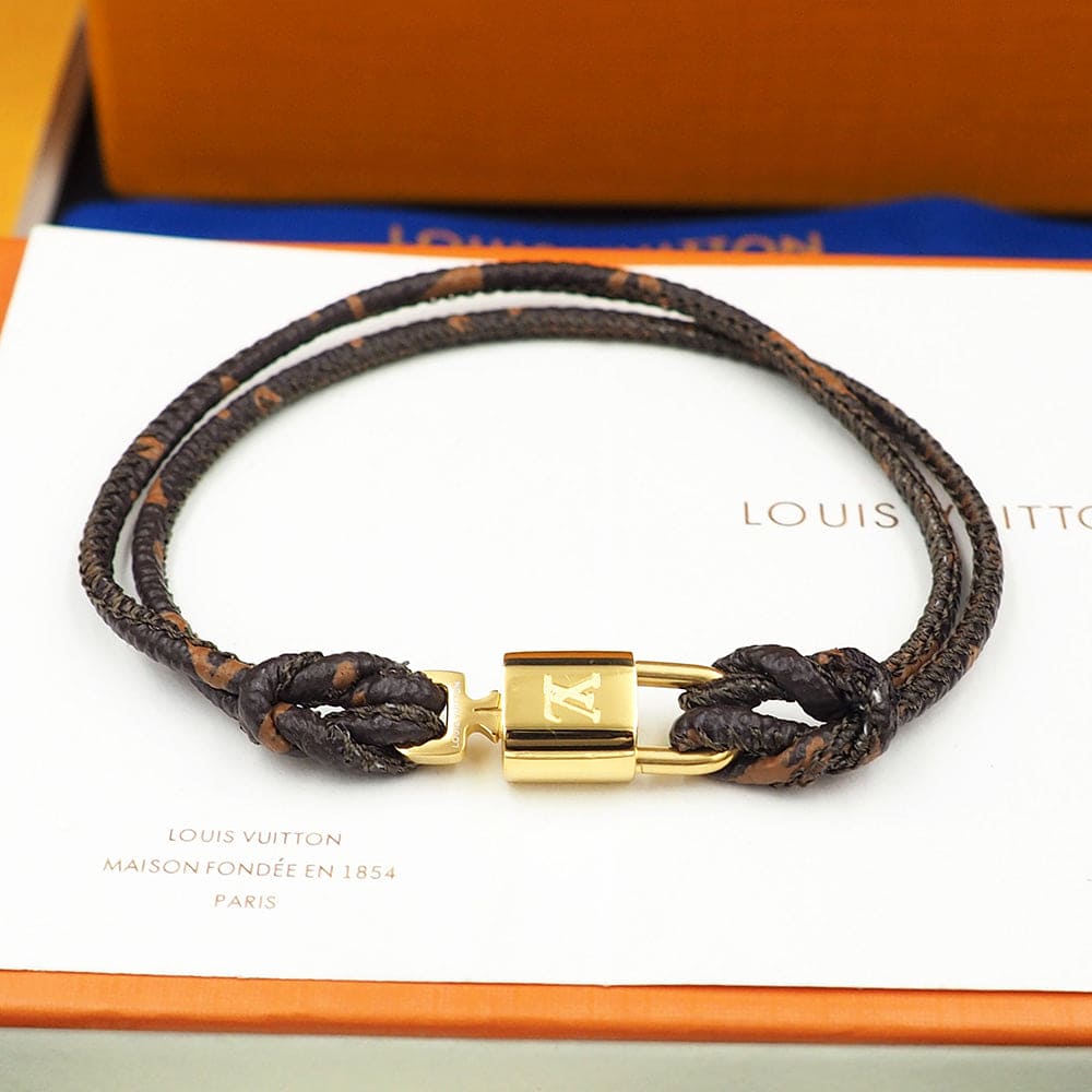 Louis Vuitton Lock It Again 18K Gold Bracelet