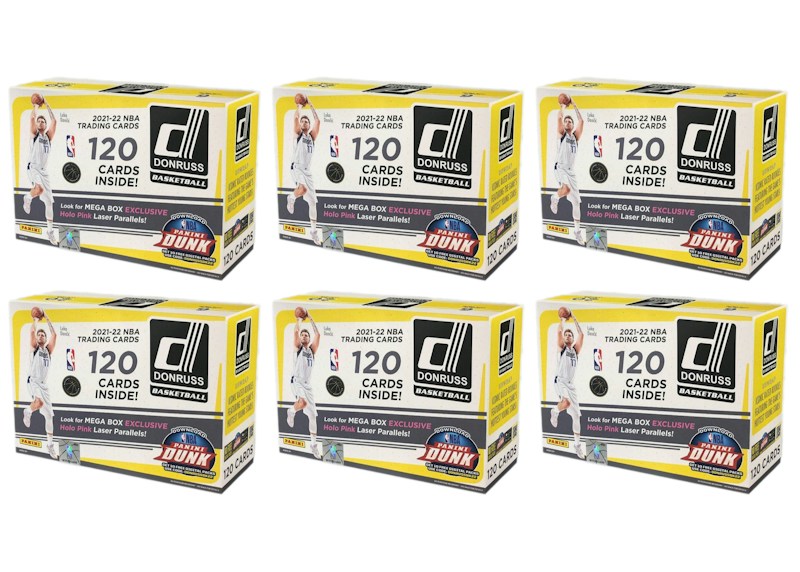2021-22 Panini Donruss Basketball Mega Box (Holo Pink Laser Parallels) 6x Lot