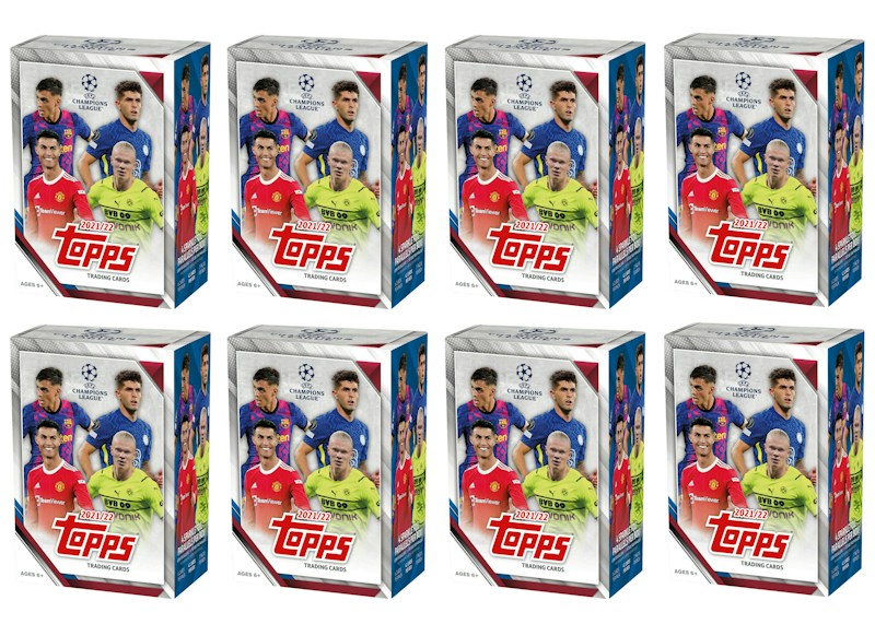 2021-22 Topps UEFA Champions League Collection Soccer Blaster Box 8x Lot