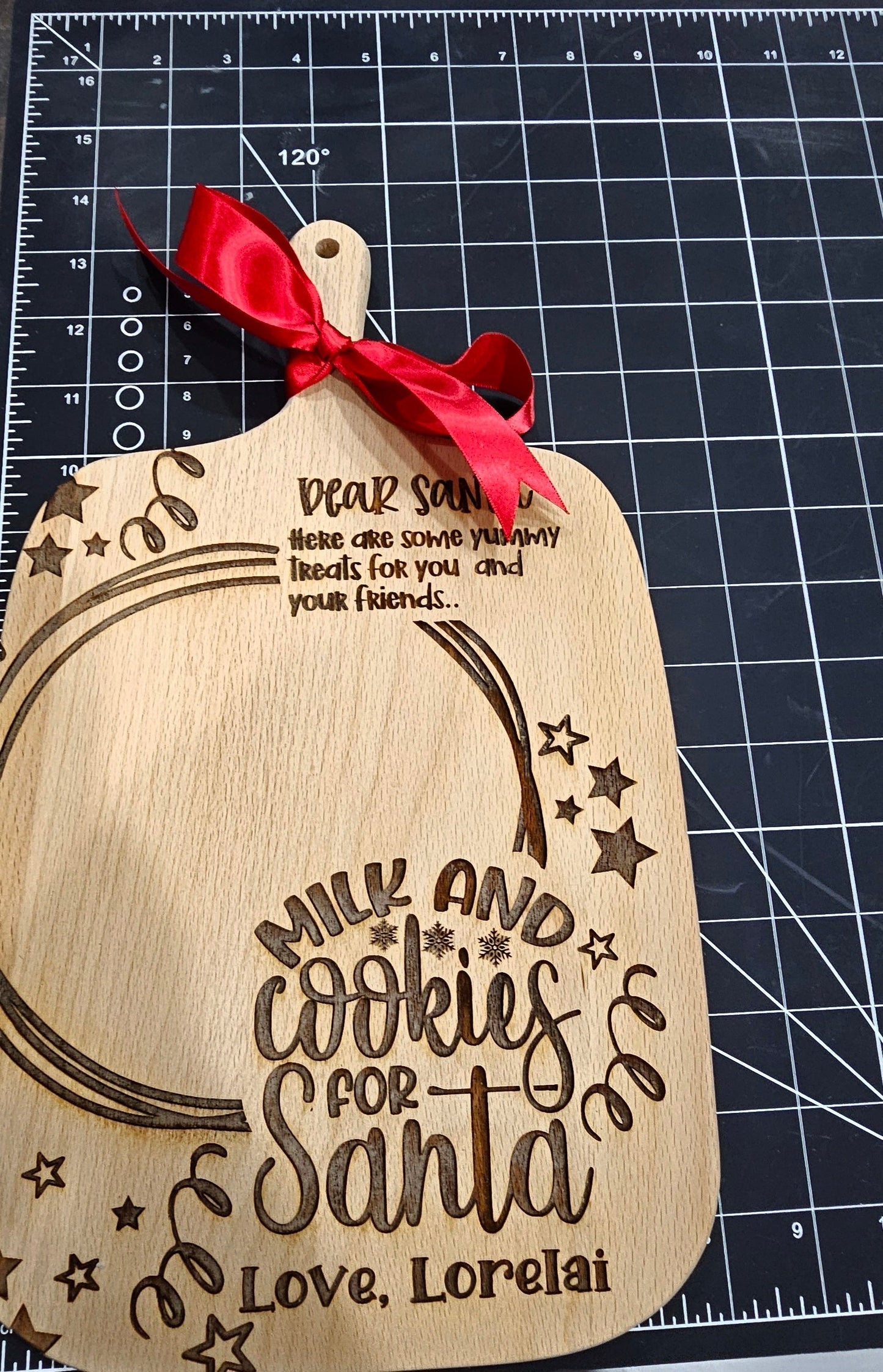 Personalized Santa Cookie Board for Christmas Eve