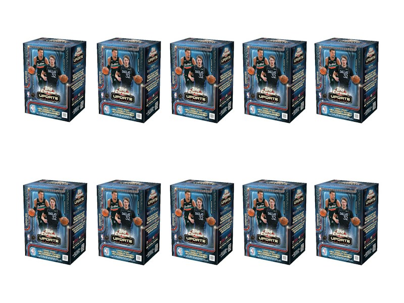 2025-26 Topps Chrome Update Basketball Value Box 10x Lot