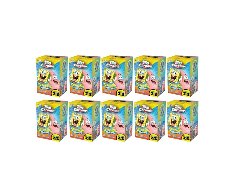 2025 Topps Chrome SpongeBob 25th Anniversary Blaster Box 10x Lot