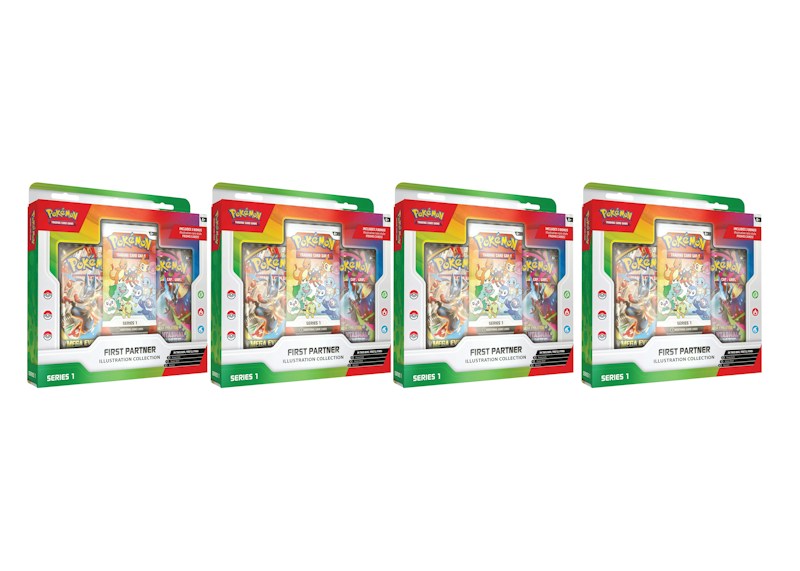 2026 Pok¨¦mon First Partner Illustration Collection Series 1 Box 4x Lot