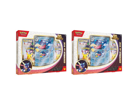 2026 Pok¨¦mon Mega Evolution 30th Celebration Greninja ex Box 2x Lot
