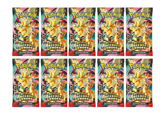 2026 Pok¨¦mon Mega Evolution Ascended Heroes Booster Pack 10x Lot