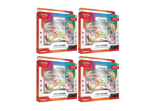 2026 Pok¨¦mon Mega Evolution First Partner Illustration Collection Series 2 4x Lot