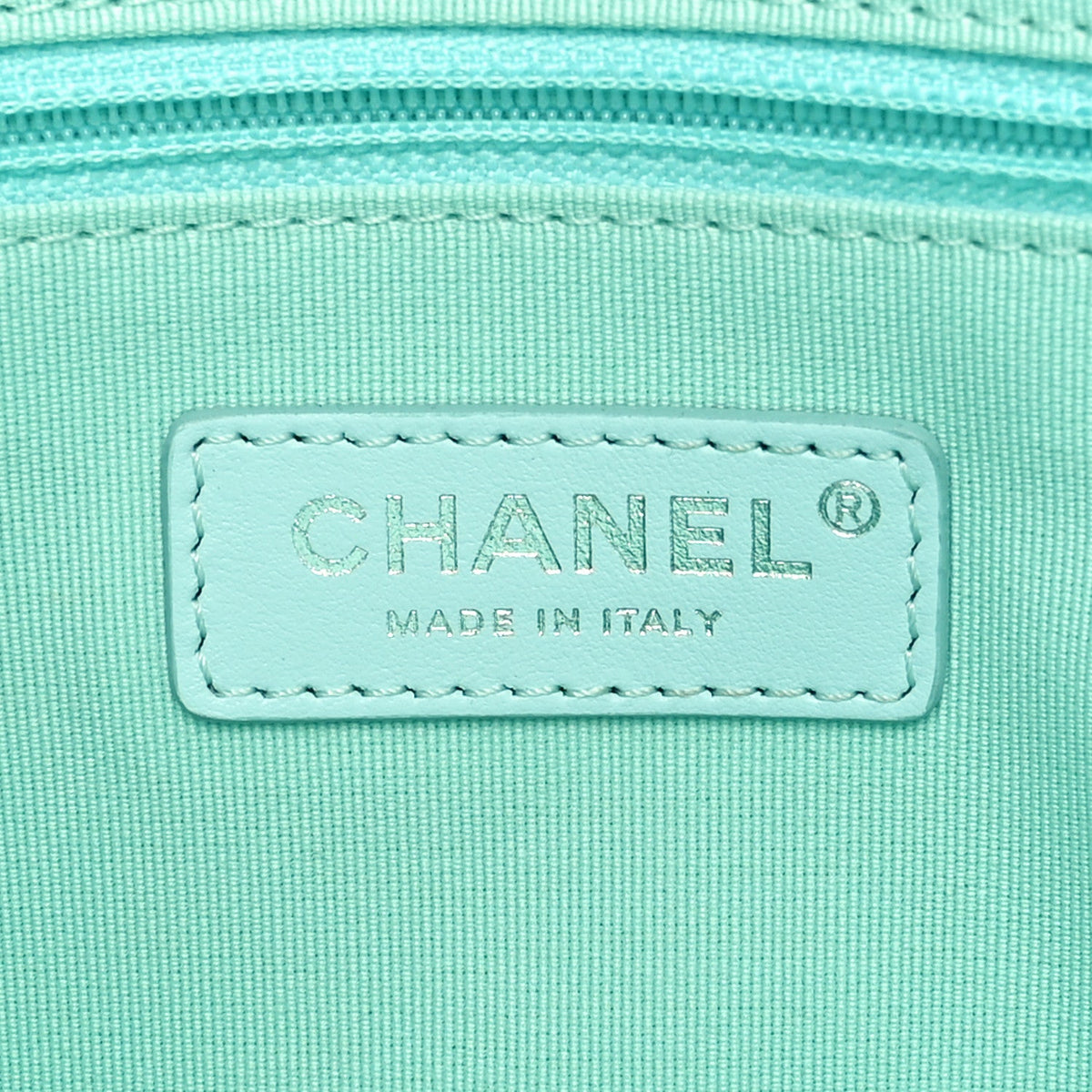 Shaded Calfskin Small Deauville Tote Light Green Turquoise Purple