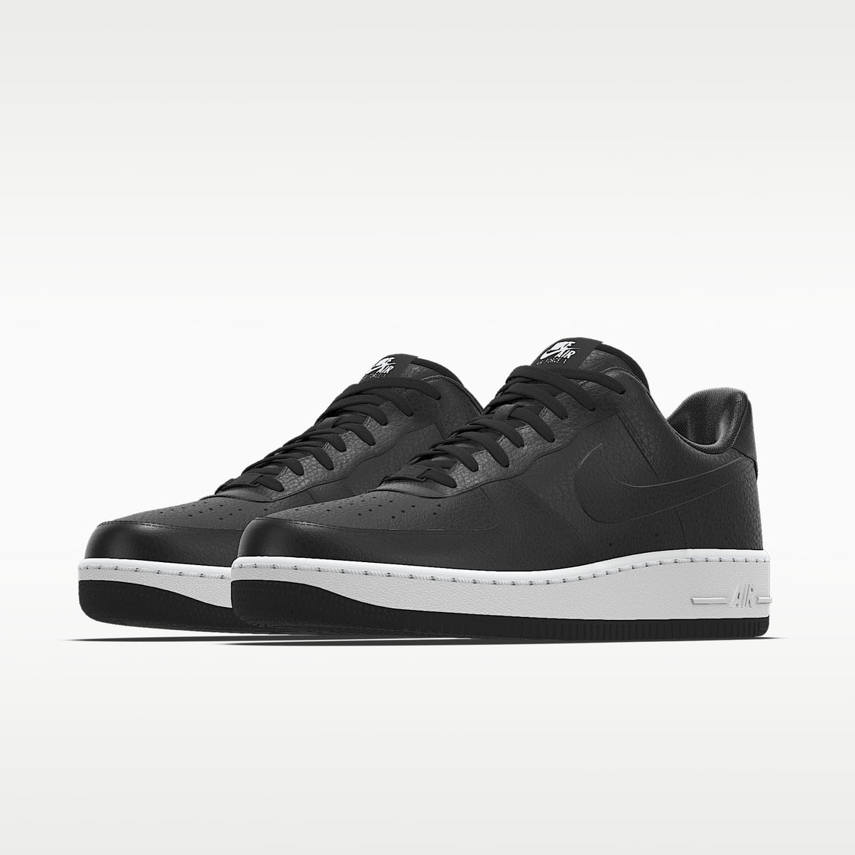 Nike Air Force 1 '07 Black White Contrast Sole Sneakers mens low top shoes