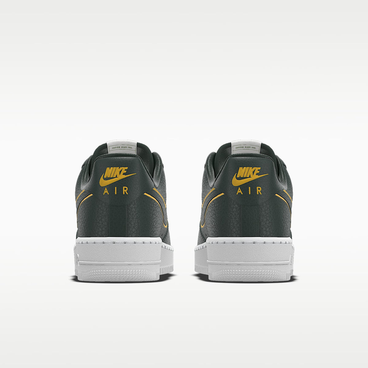 Nike Air Force 1 '07 Dark Green Gold Outline Sneakers mens low top shoes