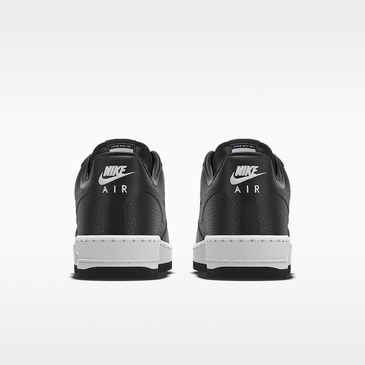 Nike Air Force 1 '07 Black White Contrast Sole Sneakers mens low top shoes