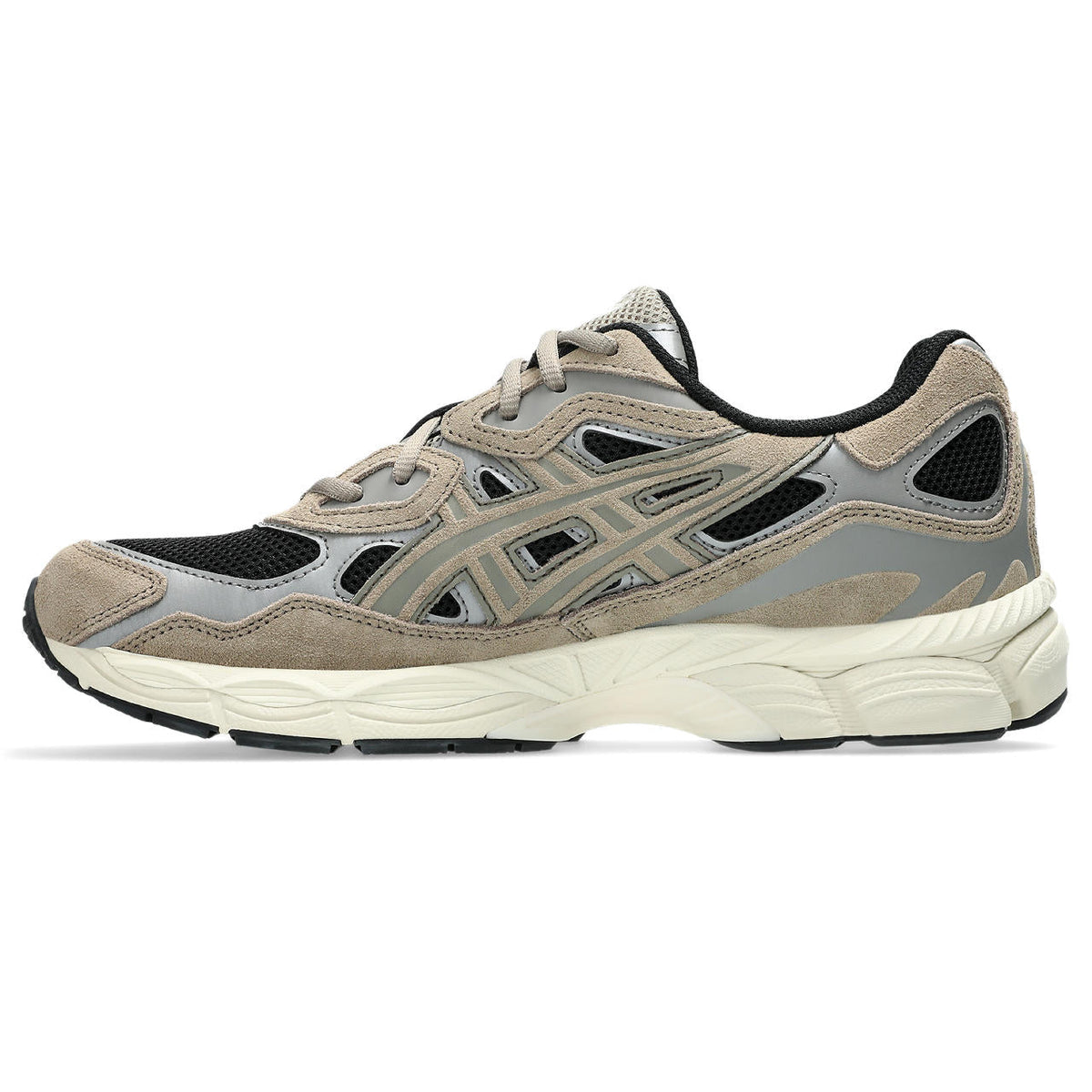 Asics womens shoes  neutral running shoes mens  sneakers Gel-Nimbus 24 ¨C Beige/Black/Silver Sneaker