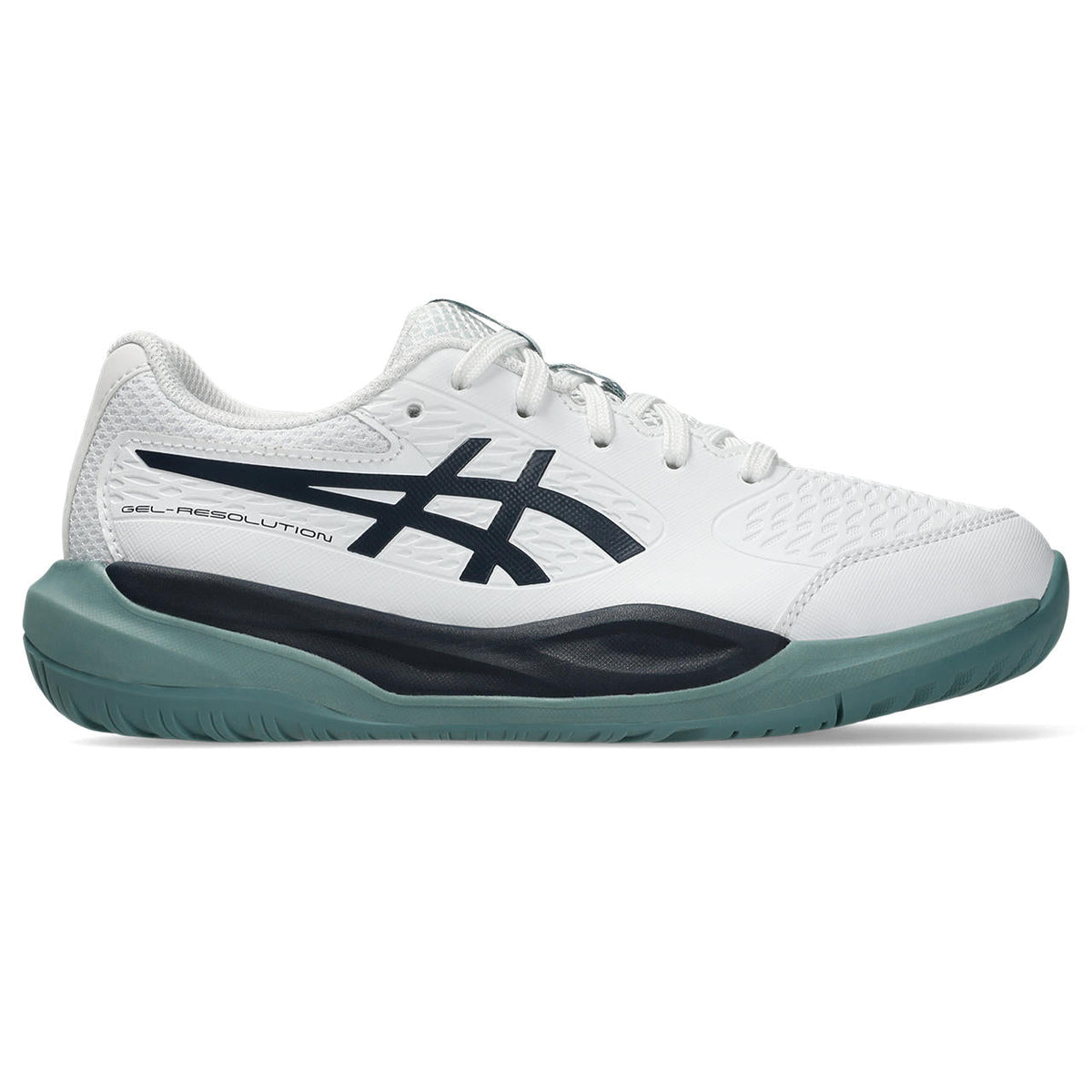 Asics womens shoes  neutral running shoes mens  sneakers Gel-Resolution ¨C White/Navy/Teal Tennis Sneaker