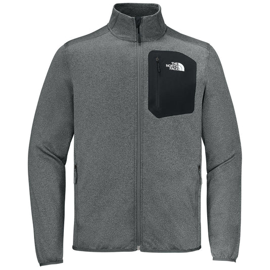 The North Face Men's TNF Medium Grey Heather Dove Creek Full-Zip Fleece Jacket