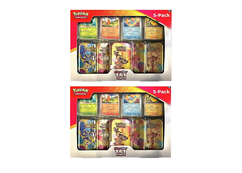 Pok¨¦mon Scarlet & Violet 151 Costco 5 Mini Tin Bundle 2x Lot (Tin Art Mary Vary)