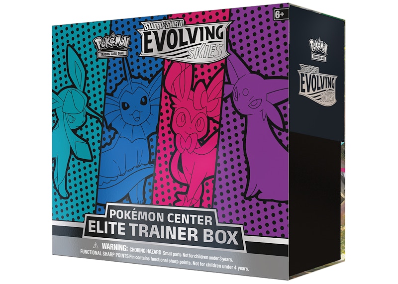 Pok¨¦mon TCG Sword & Shield Evolving Skies Pok¨¦mon Center Elite Trainer Box (Glaceon/Vaporeon/Sylveon/Espeon)