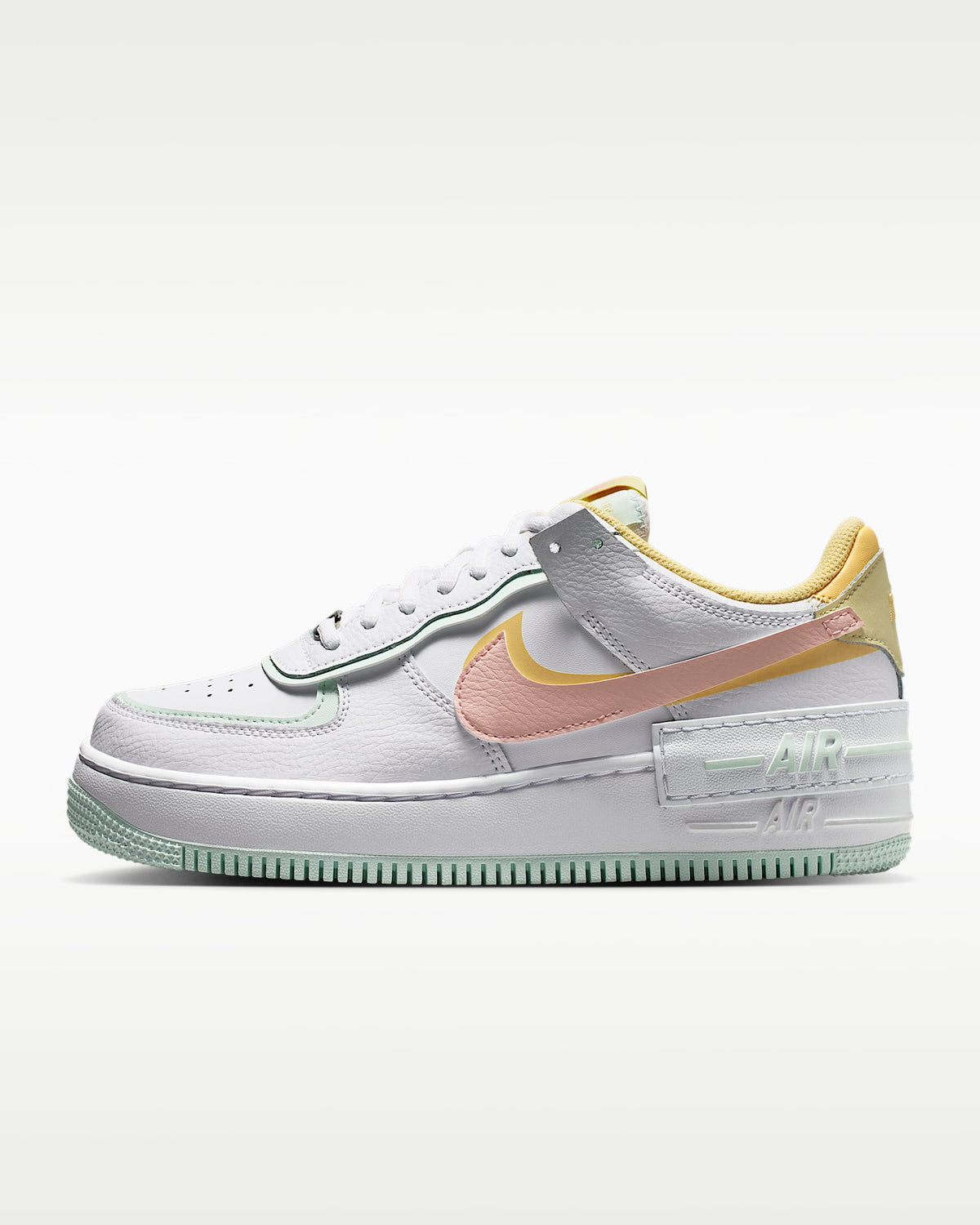 Nike Air Force 1 Shadow White Pastel Pink Yellow Mint Green Sneakers  mens low top shoes