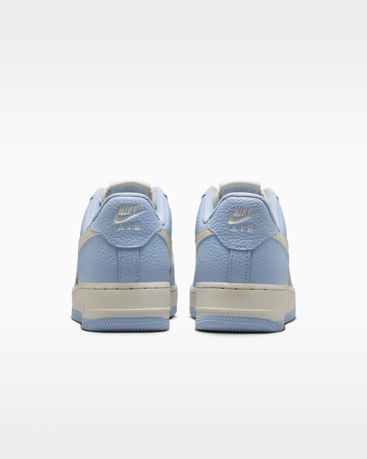 Nike Air Force 1 '07 Light Blue Cream Mini Swoosh Sneakers mens low top shoes