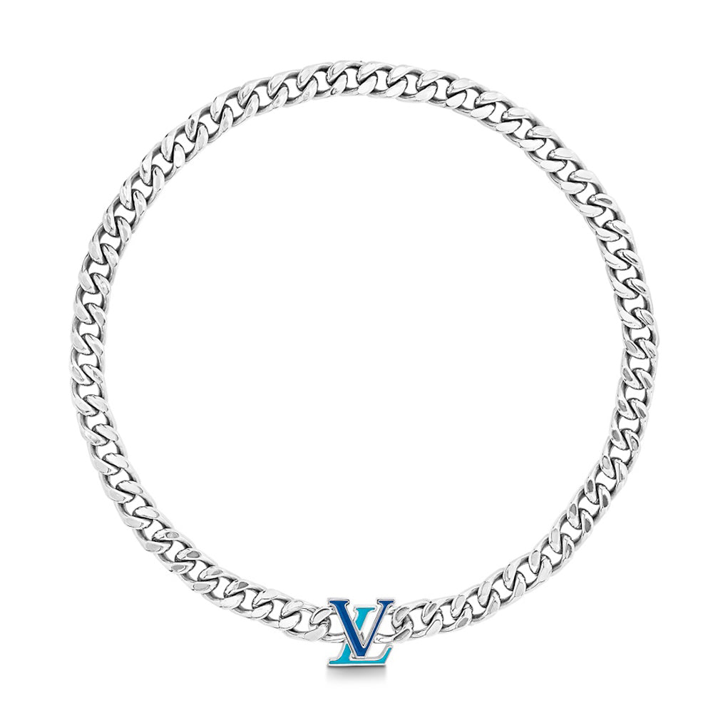 Louis Vuitton Blue Chain 18K Gold Necklace