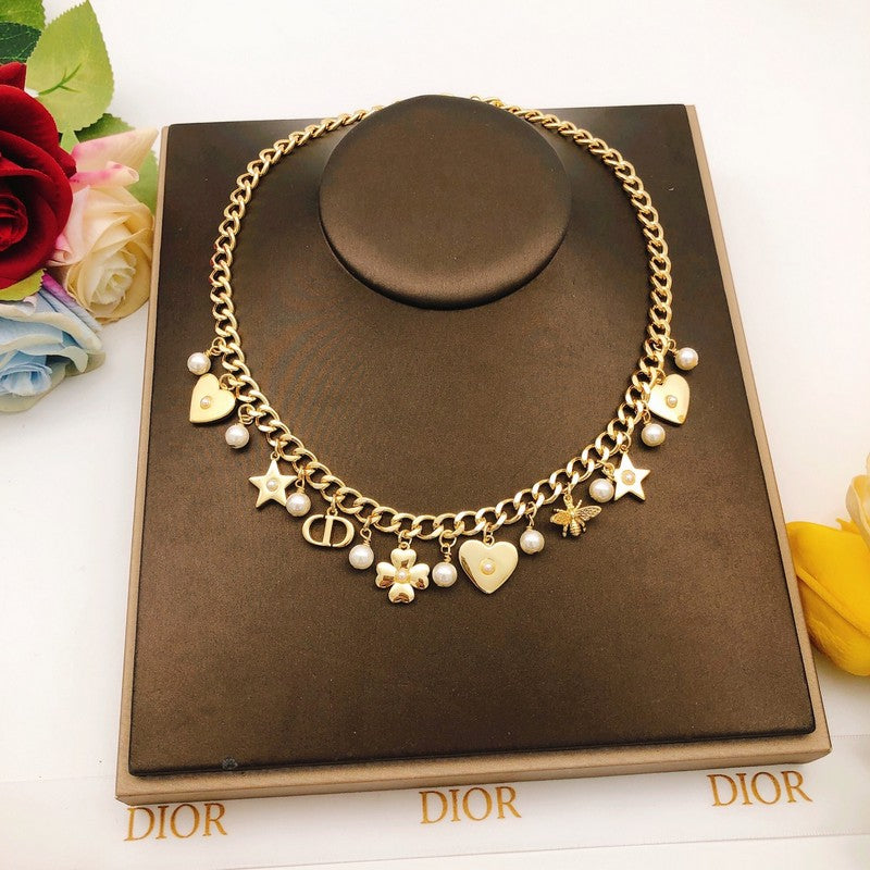 Dior Star Pearl Gold 18K Gold Necklace