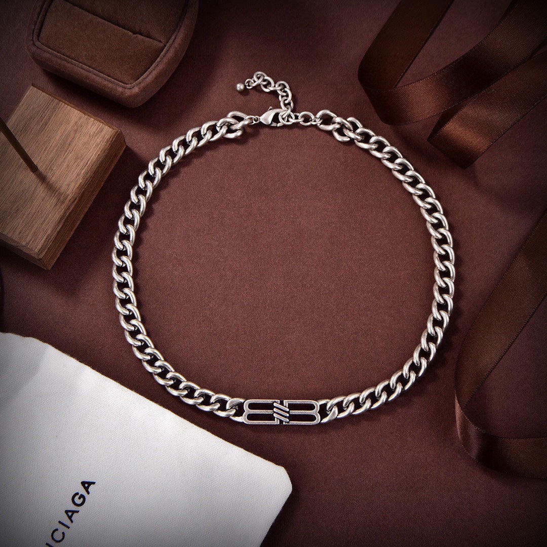 Balenciaga Icon Chain 18K Gold Necklace