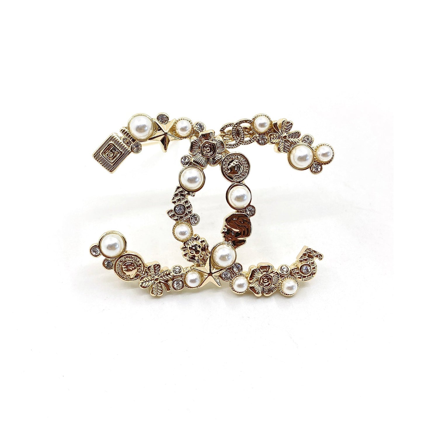 Chanel Pearls 18K Gold Brooch