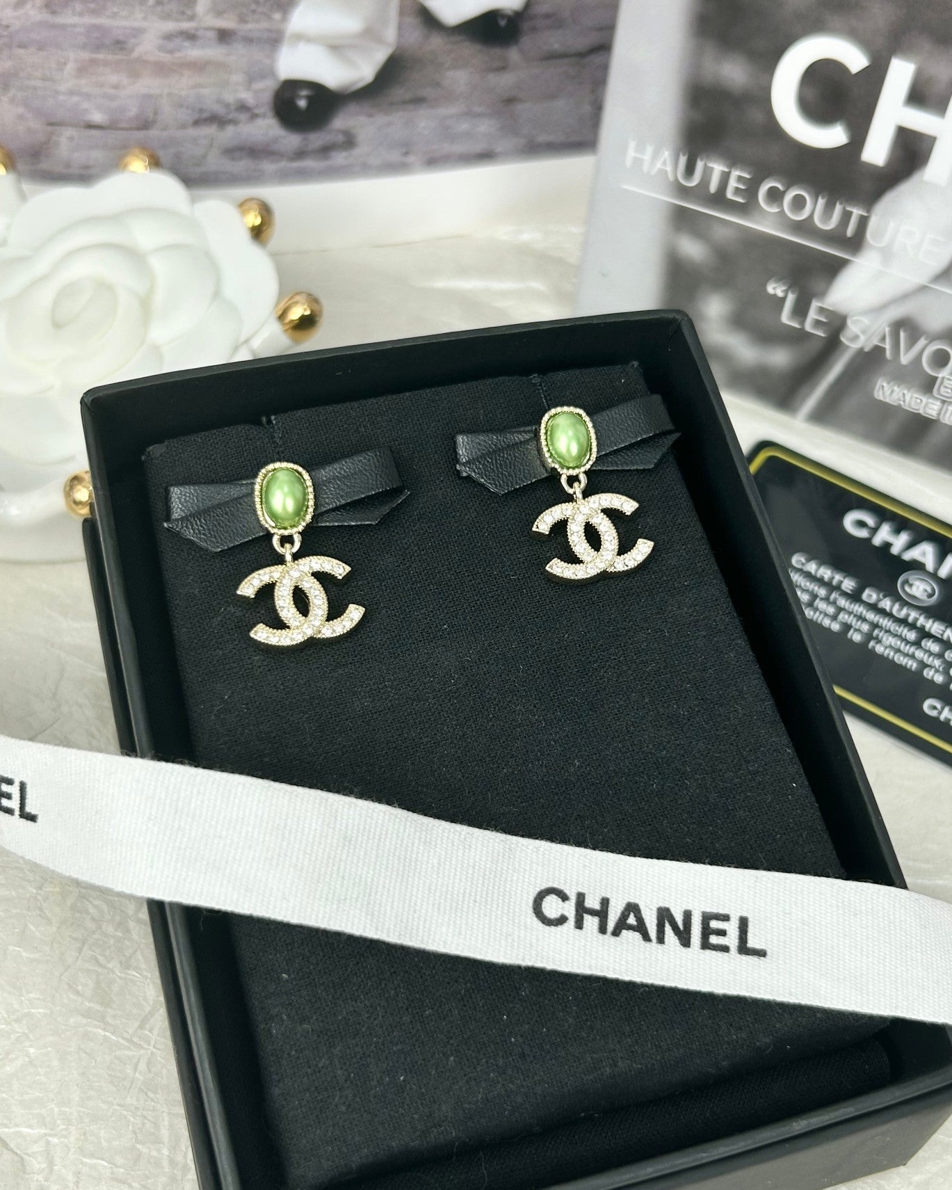 Chanel Bow 18K Gold Earrings