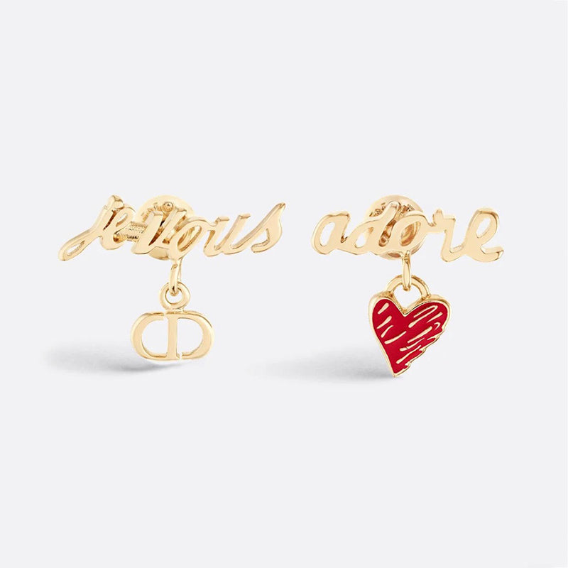 Dior Dioramour Je Vous Adore 18K Gold Earrings