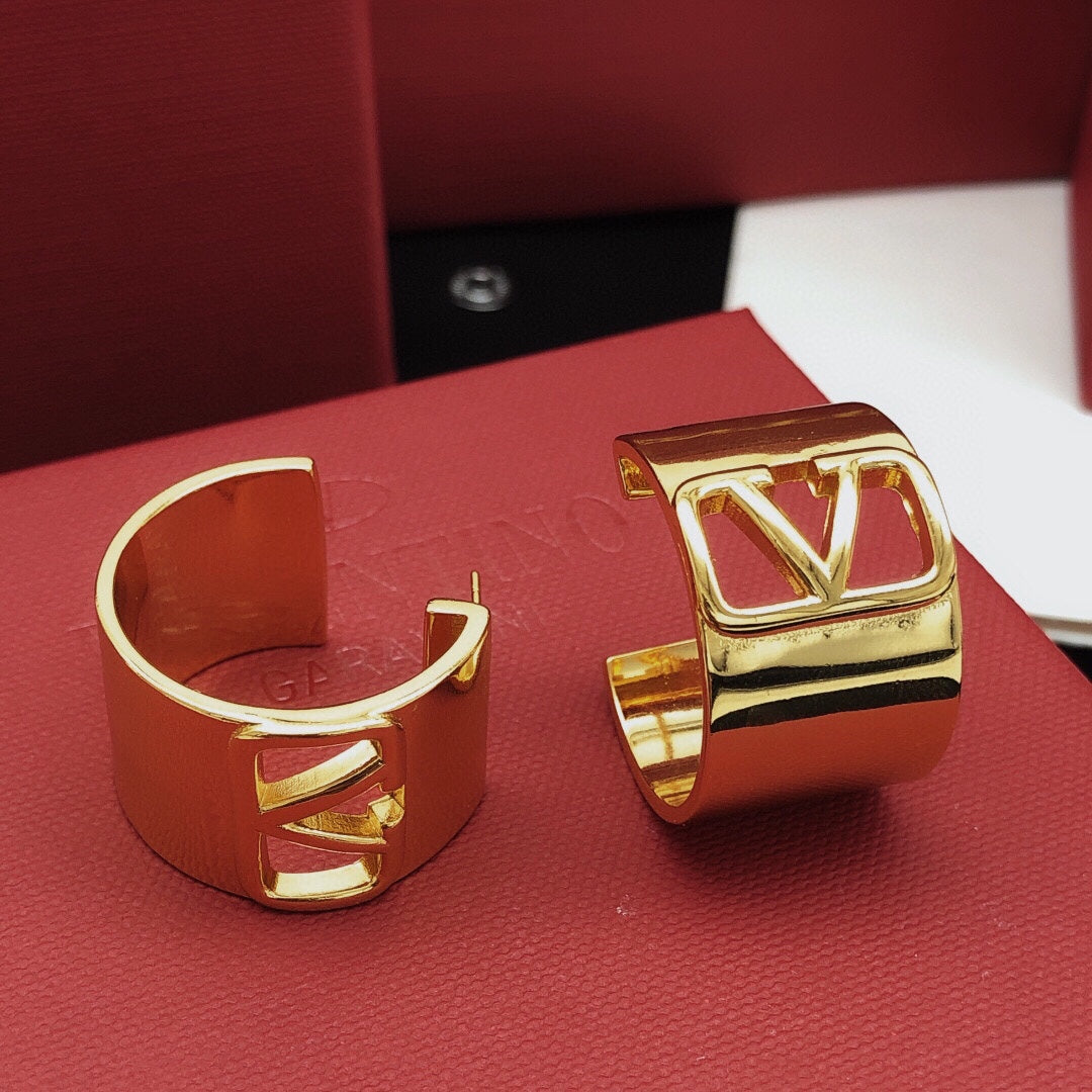 Valentino Cuff 18K Gold Earrings