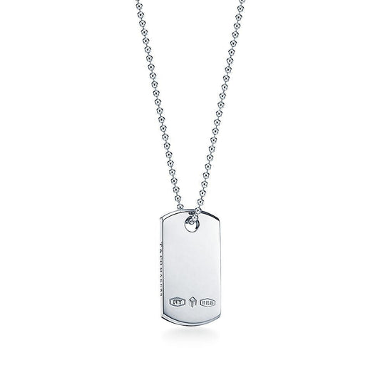 Tiffany 1837 Makers I.D. Tag Pendant 18K Gold Necklace