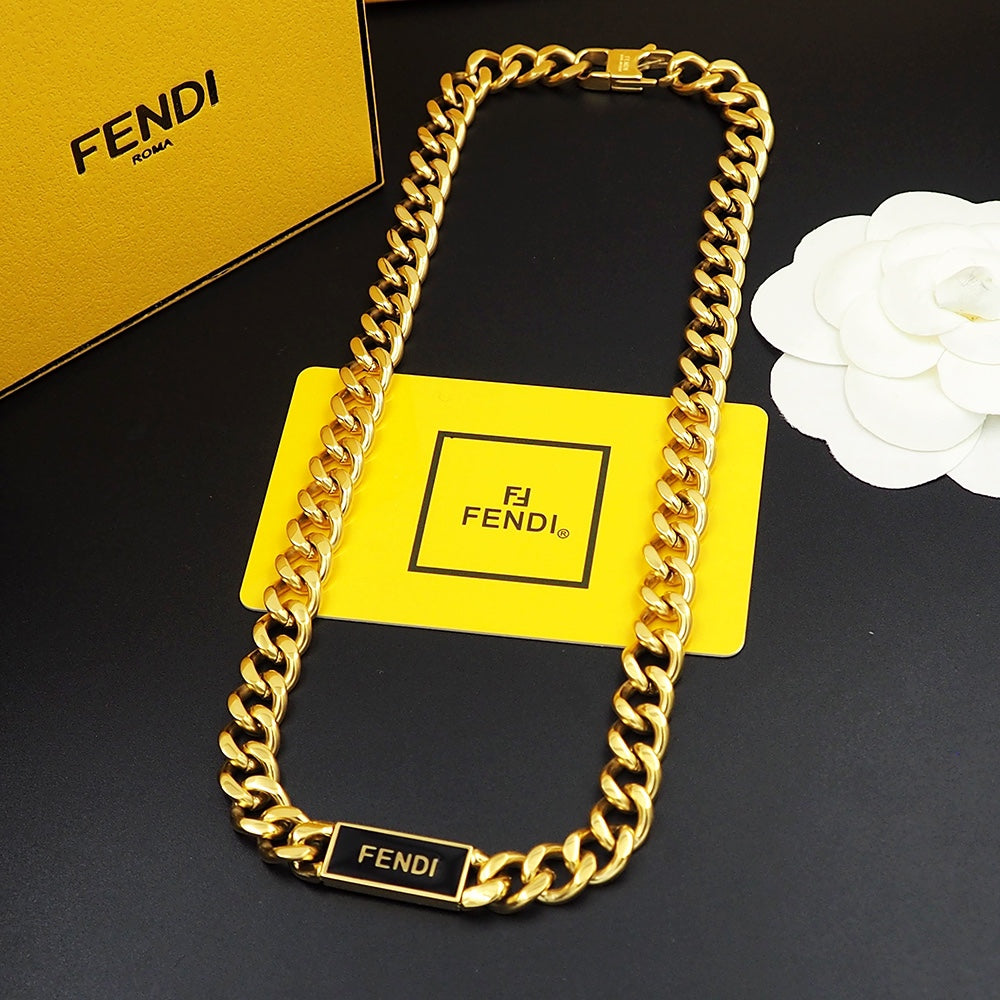 Fendi Chain 18K Gold Necklace