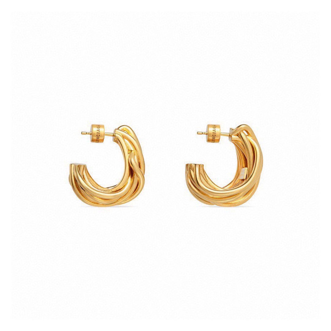 Balenciaga Wire 18K Gold Earrings