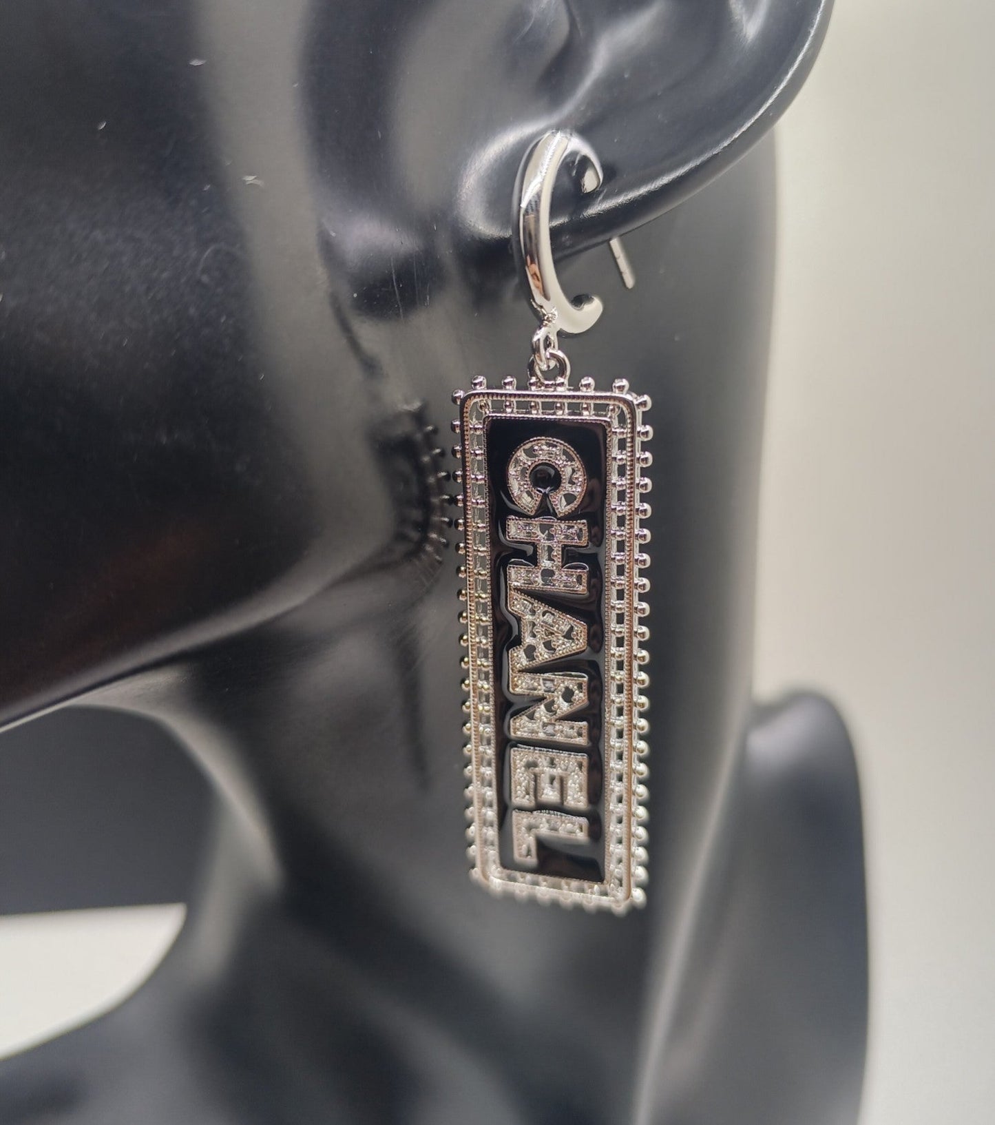Chanel Typo Drop 18K Gold Earrings