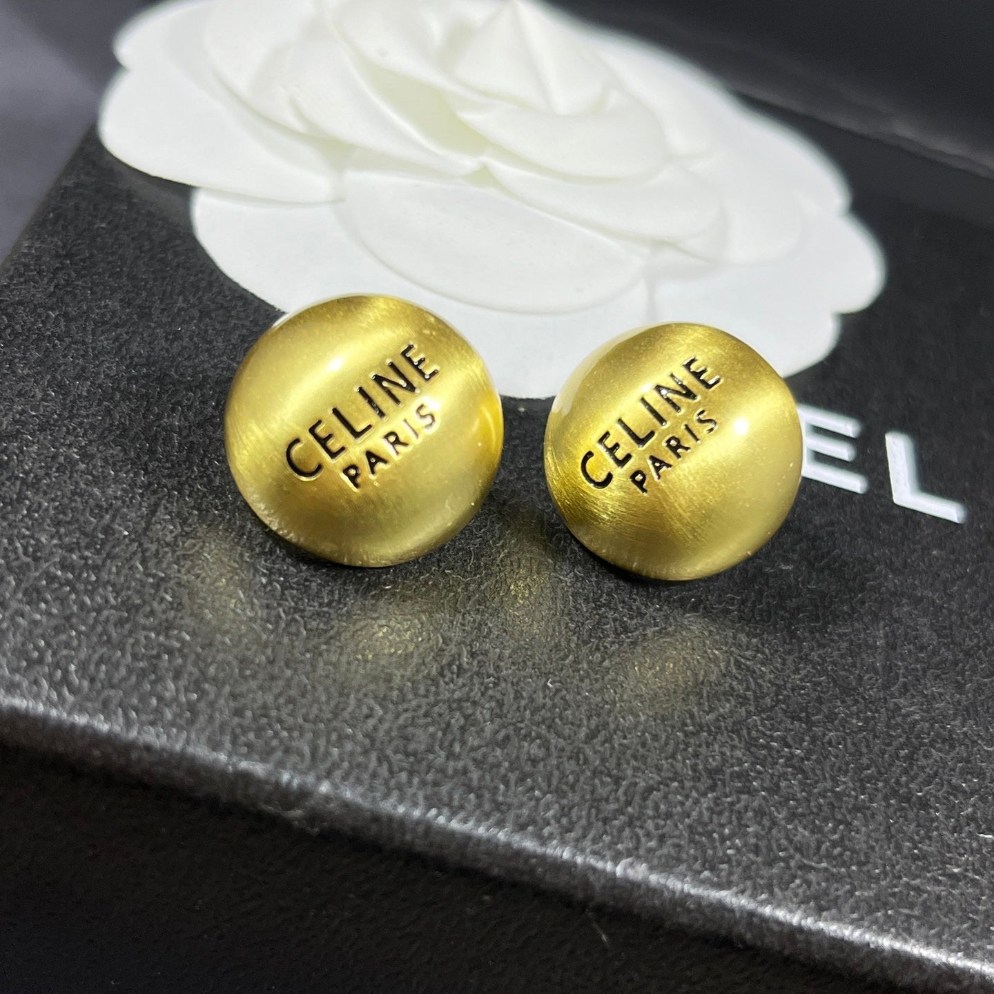 Celine Cicle 18K Gold Earrings