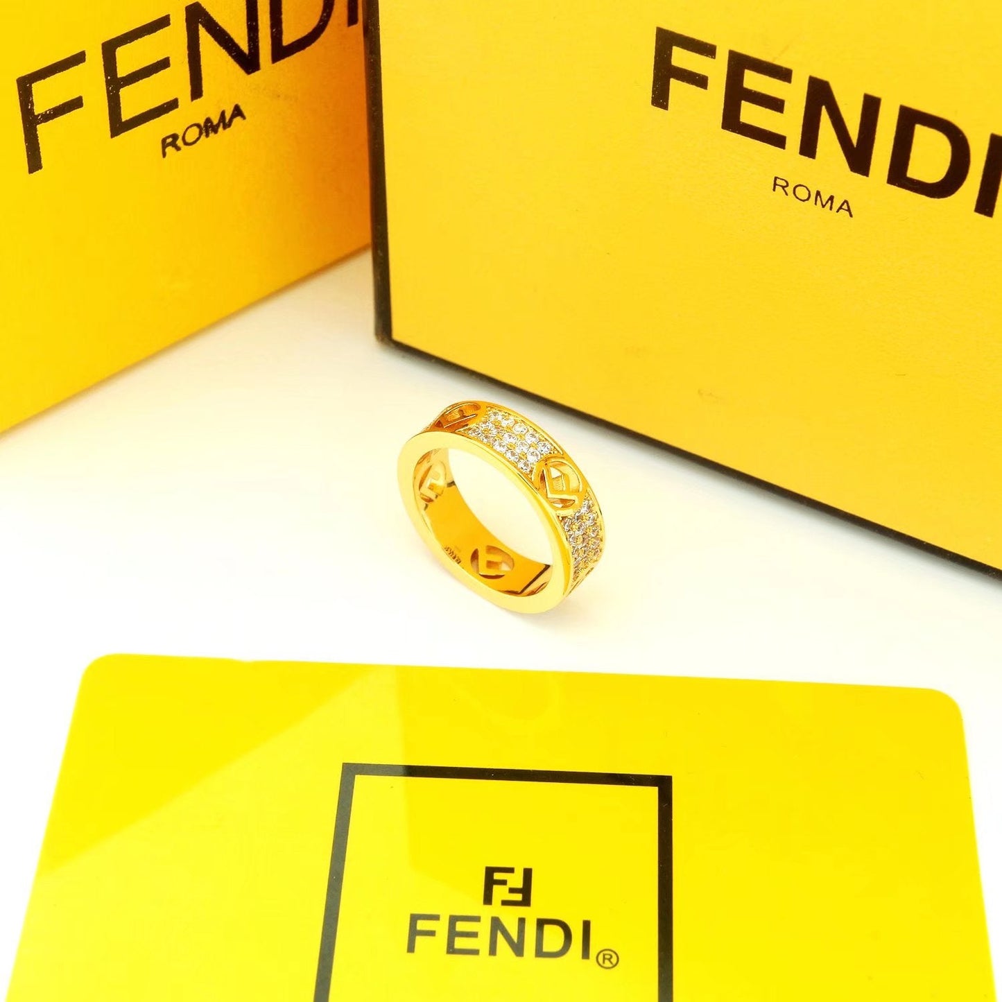 Fendi Is 18K Yellow Gold Ring